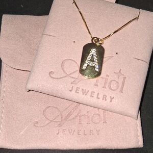 Gold Plated Initial Pendant Necklace